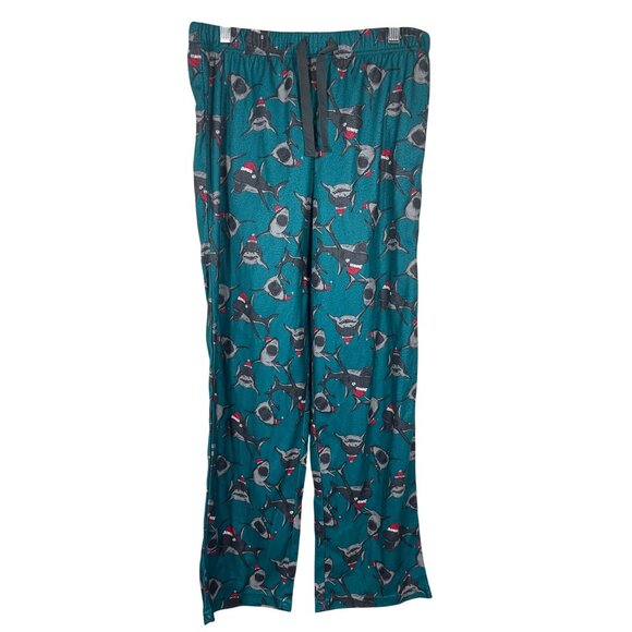 Santa Hat Shark Sleep Pants By Arizona Jean Co. Boys Husky Large 14/16 - Picture 1 of 7